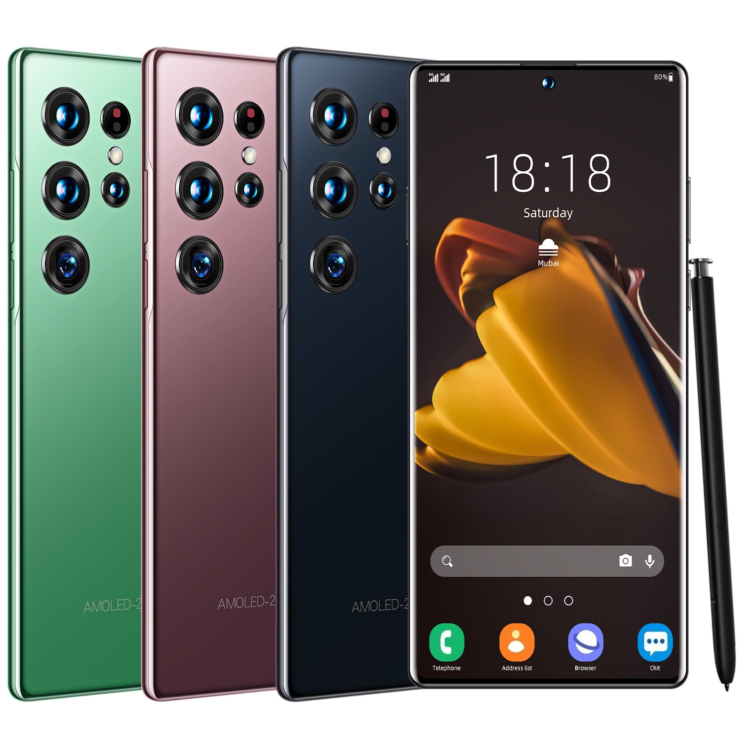 S22 Ultra Smartphone Original 7.3 inch 16GB 1TB Cell Phone Unlocked Mobile Phones Celulares Smartphones Global Version 5G Phone